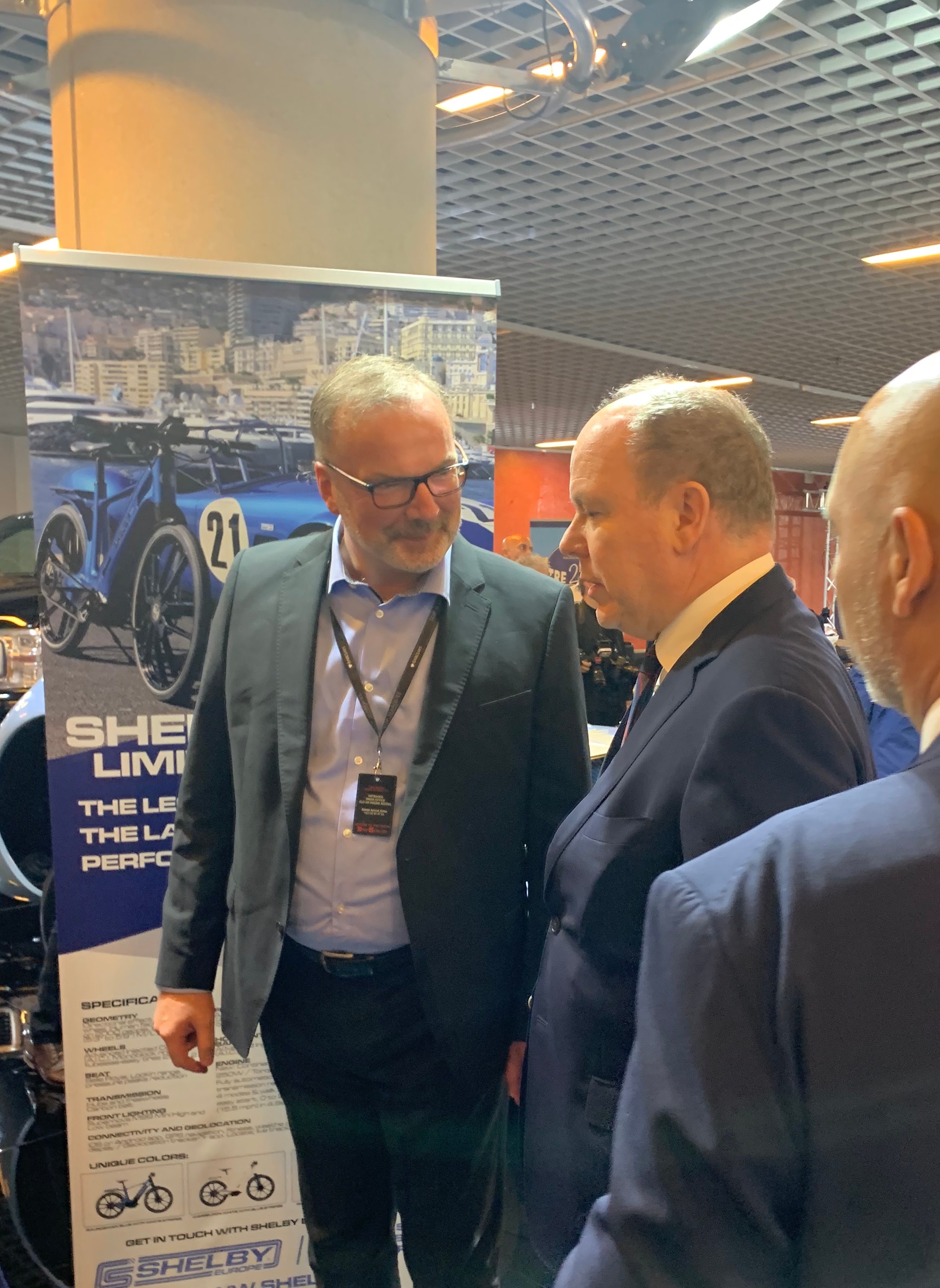 Volkhard Juergens with VIP guest at Shelby Europe stand