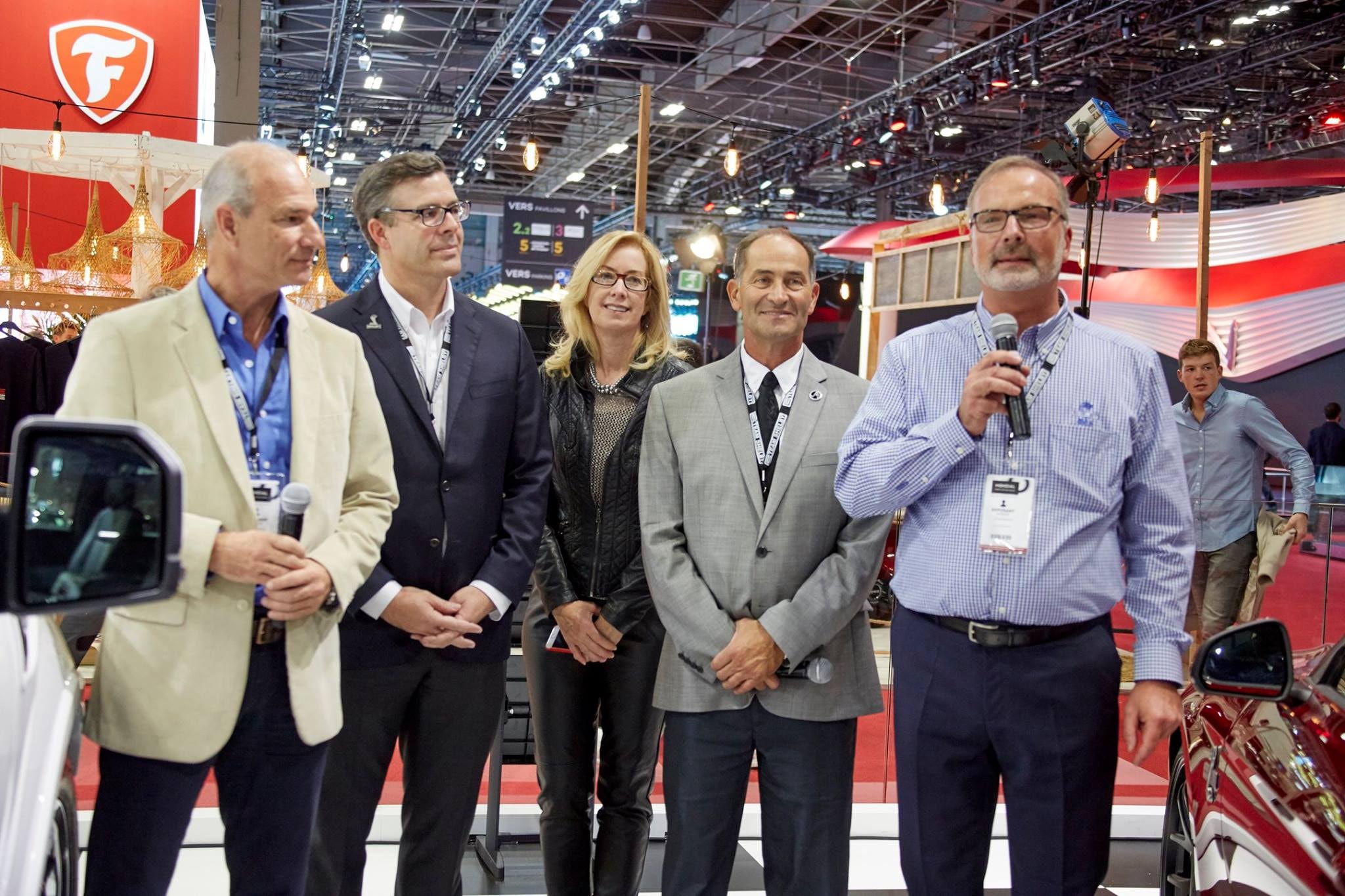 Shelby American team presenting at Paris Motor Show